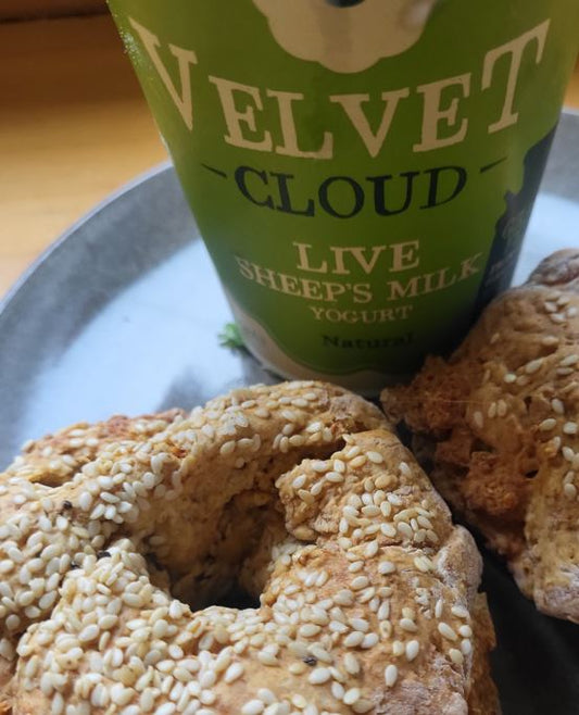 Air Fryer Bagels - With Velvet Cloud Yogurt