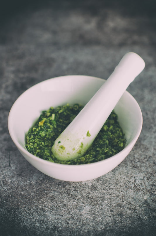 Wild Garlic and Rockfield Sheep's Cheese Pesto