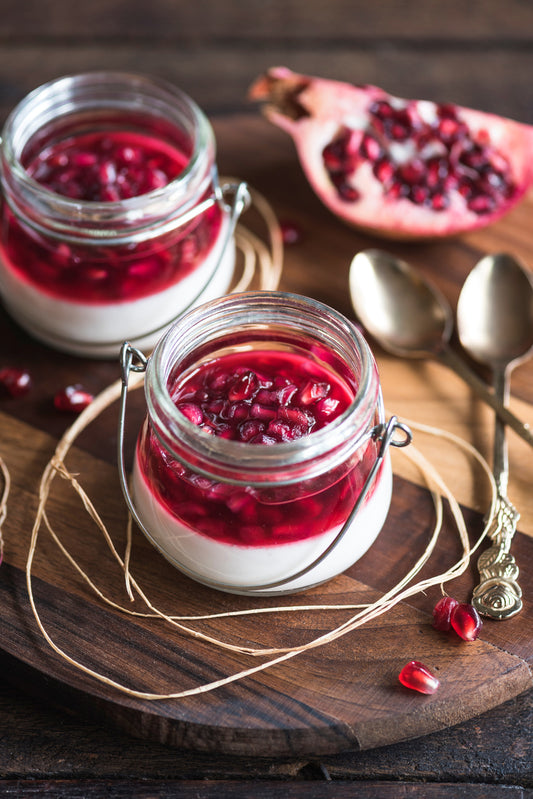 Velvet Cloud  Sheep's Yogurt Vanilla Panna Cotta With Pomergranate