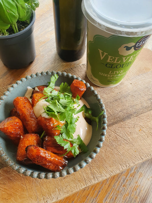 Roasted Carrots With A Harissa Sheep's Yogurt Sauce