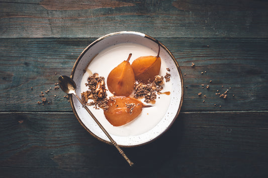 Roast Pears - With Honey & Ginger Velvet Cloud Sheep's Milk Yogurt