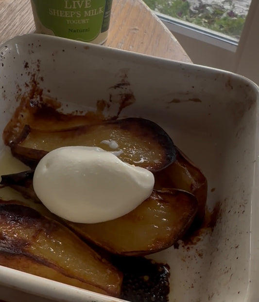 We survived storm Boelo ! Warming up with some Velvet Cloud Sheeps Milk Yogurt Winter Dishes