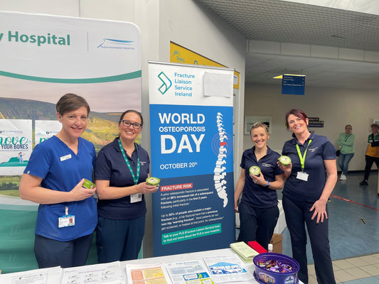 It was World Osteoporosis Day yesterday and I went to hospital with our high Calcium yogurt