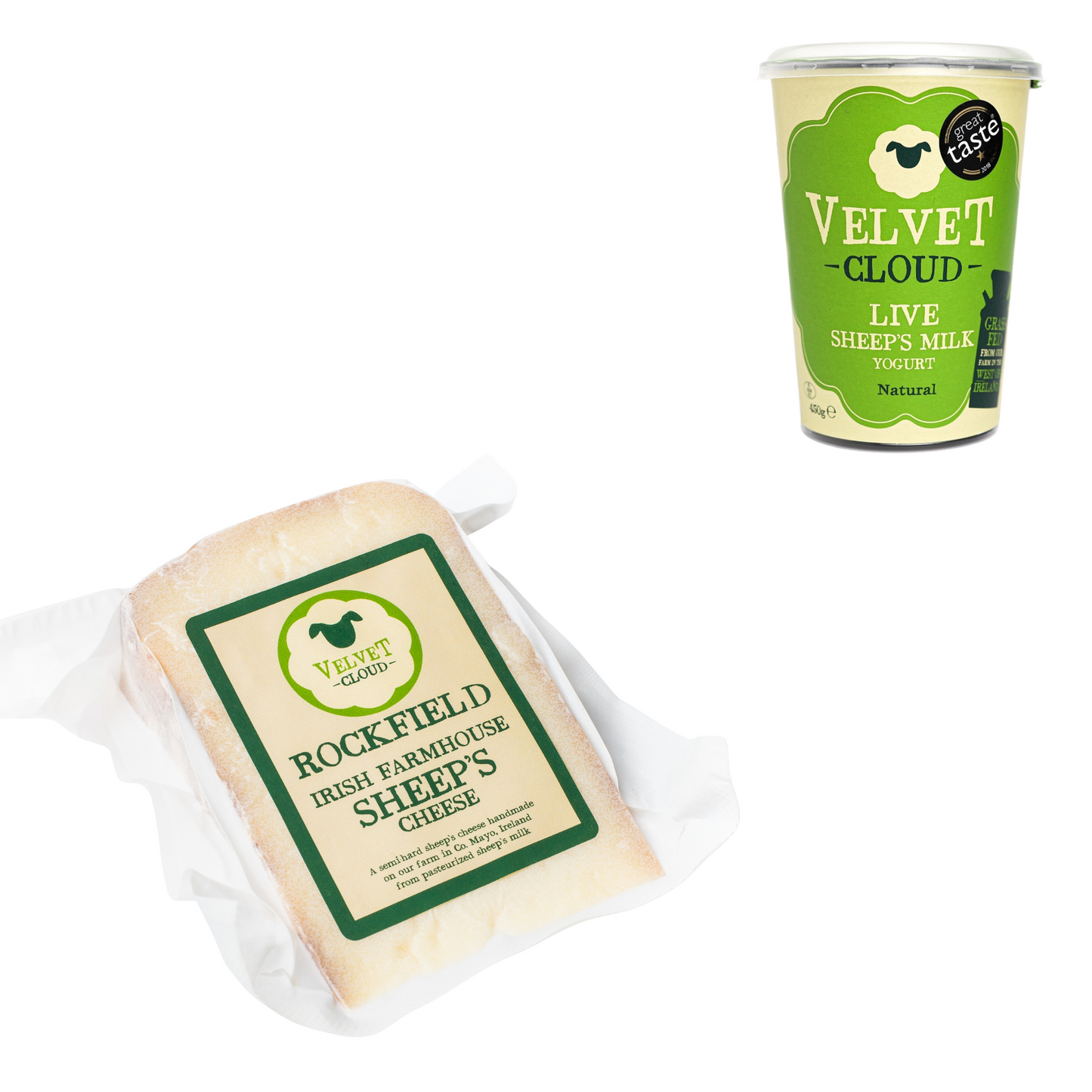 Velvet Cloud Live Sheeps Yogurt + Rockfield Sheep Cheese Bundle